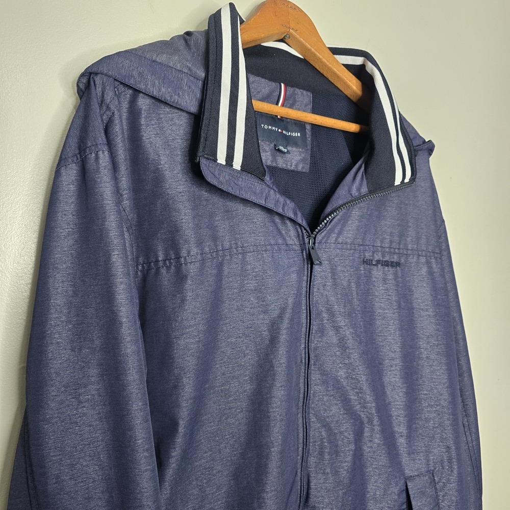 Tommy Hilfiger Jacket Men's Lightweight Hooded Regatta Bomber Jacket Yacht XXL - Picture 5 of 16
